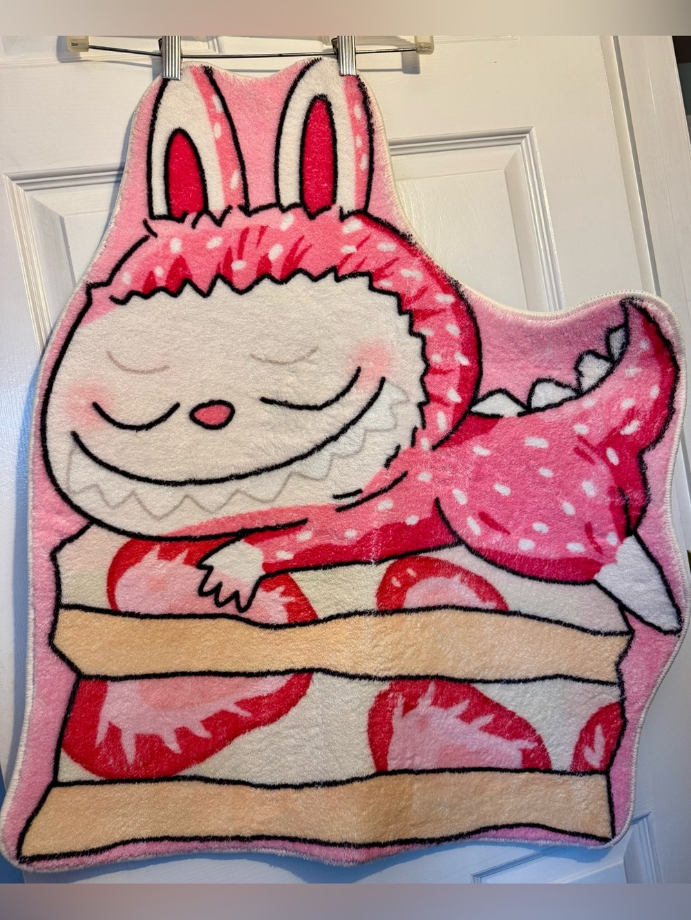 Labubu The Monsters Pink Plush Area Rug